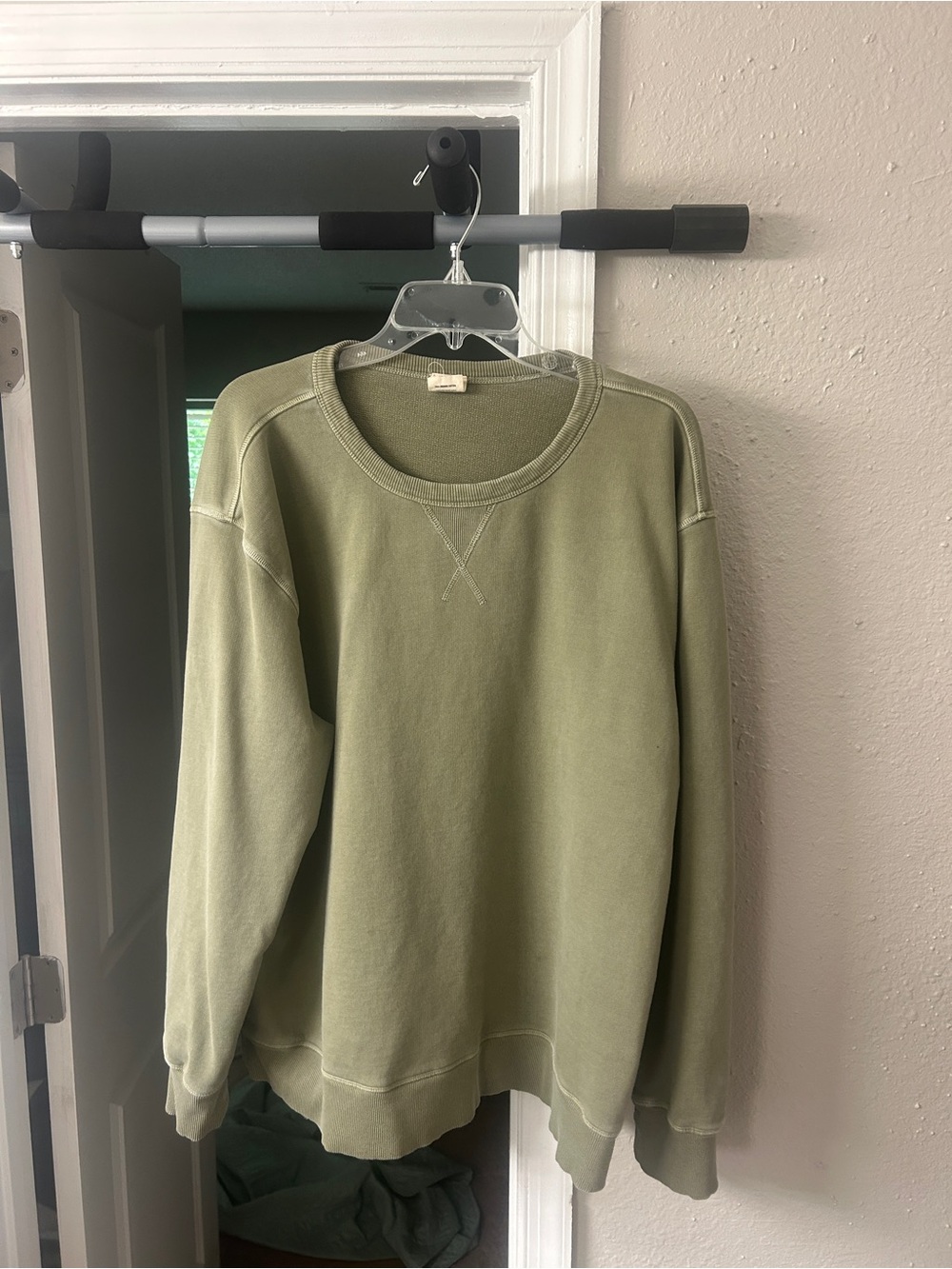 Maggie's Organics Men's Olive Green Crewneck Sweatshirt